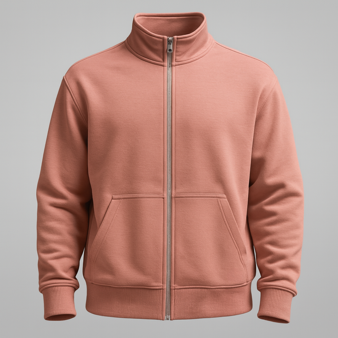 Chaqueta cuello alto cremallera