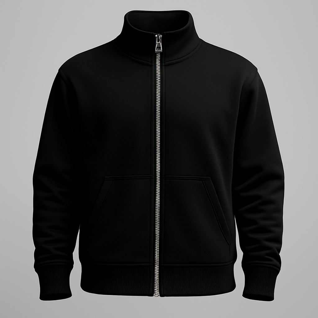 Chaqueta cuello alto cremallera