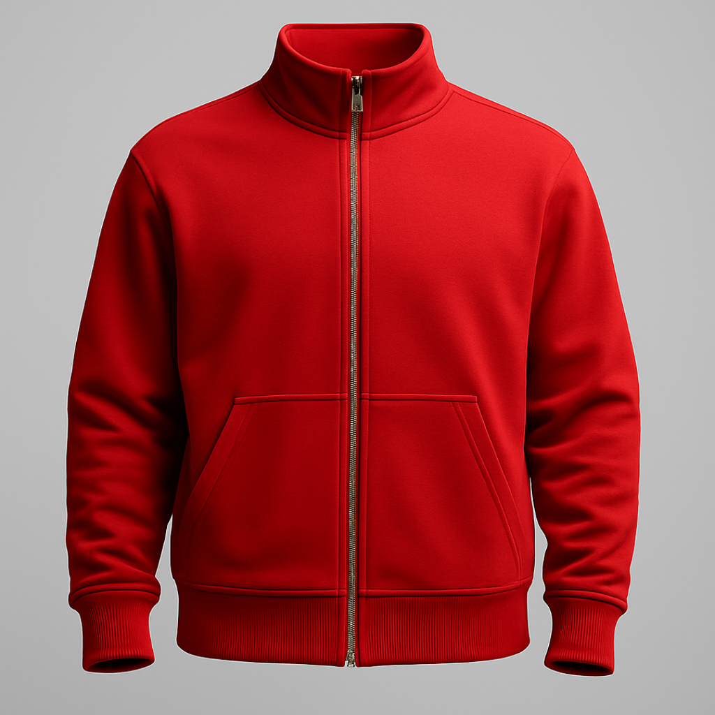 Chaqueta cuello alto cremallera