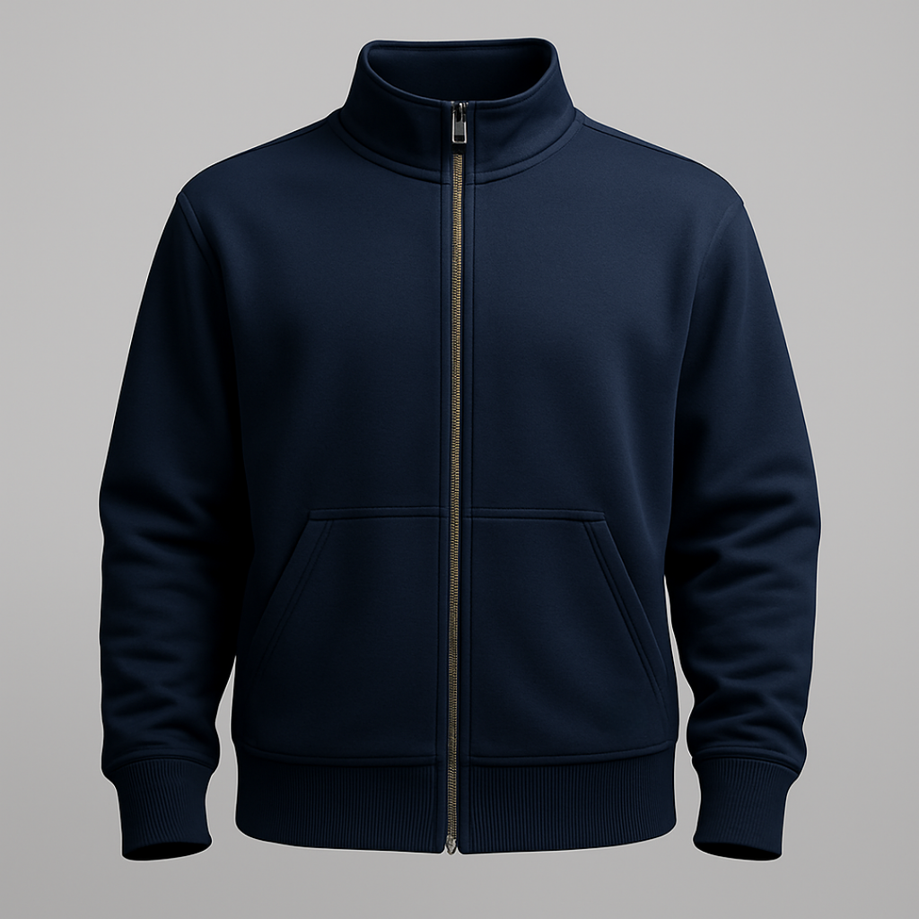 Chaqueta cuello alto cremallera