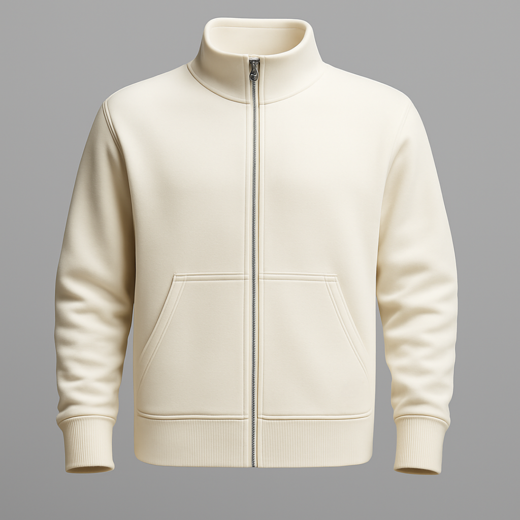 Chaqueta cuello alto cremallera