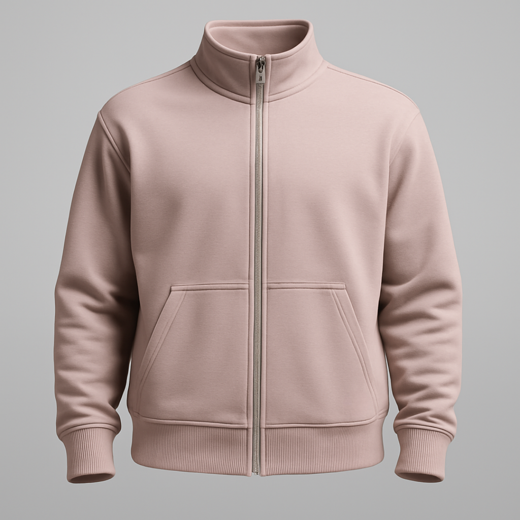 Chaqueta cuello alto cremallera