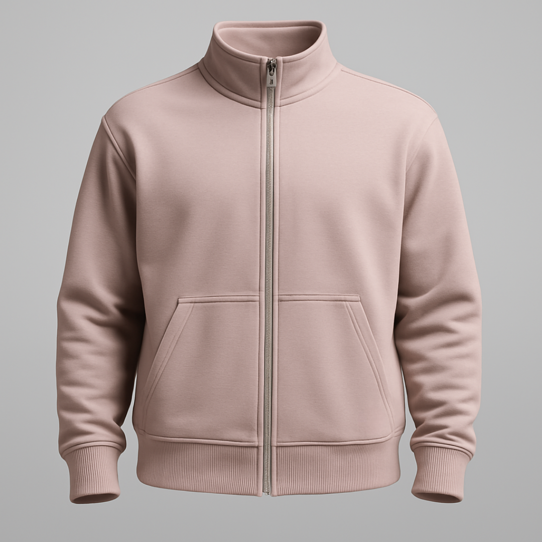 Chaqueta cuello alto cremallera