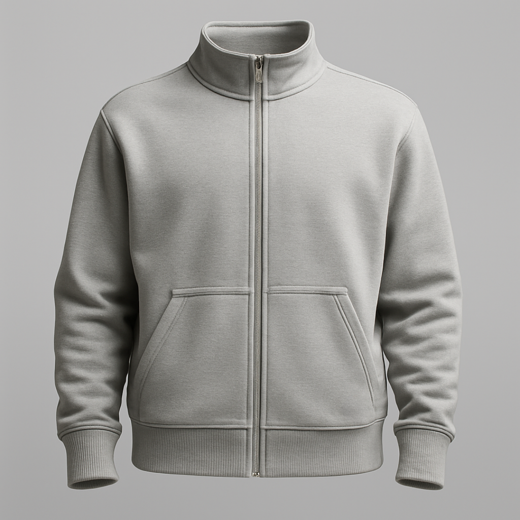 Chaqueta cuello alto cremallera