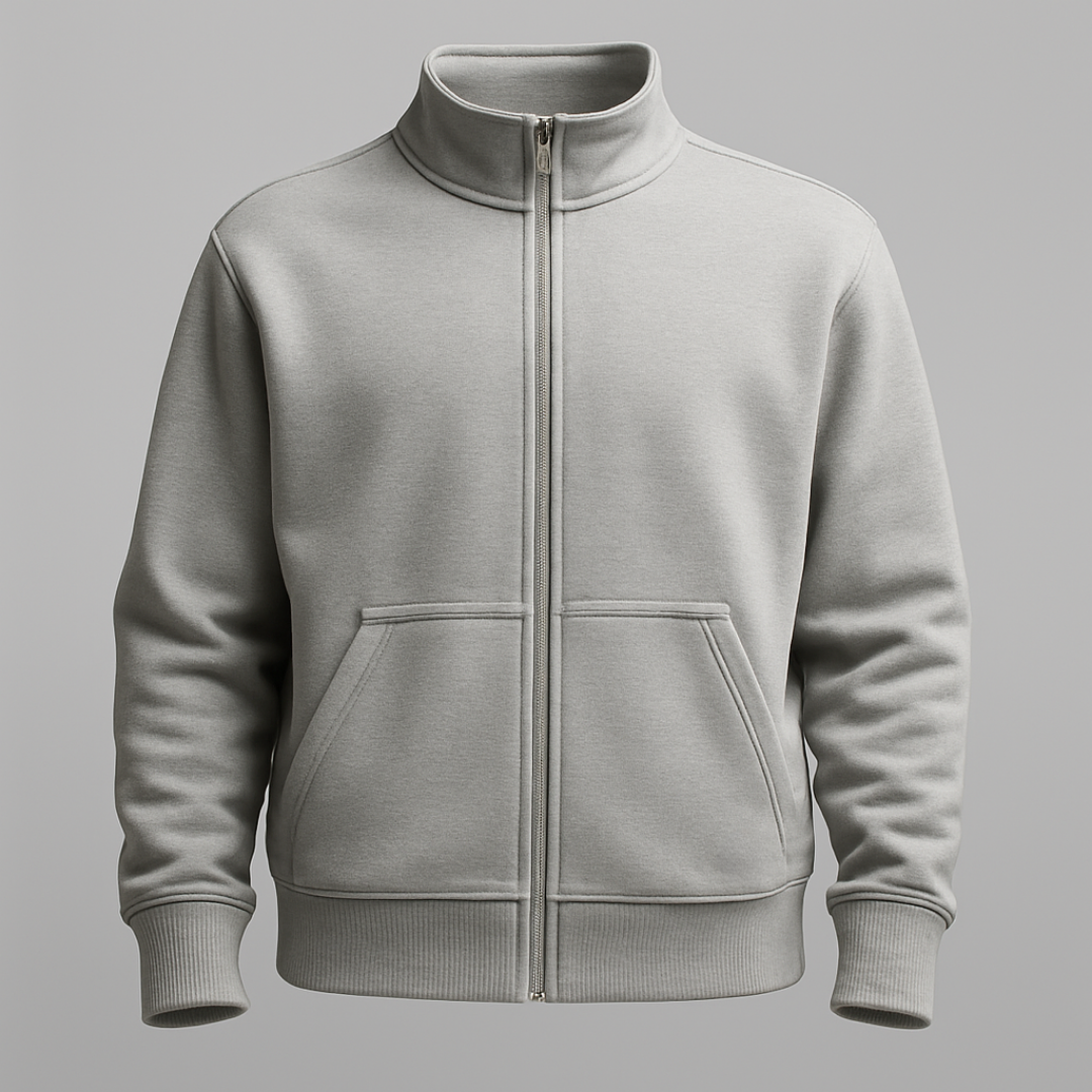 Chaqueta cuello alto cremallera