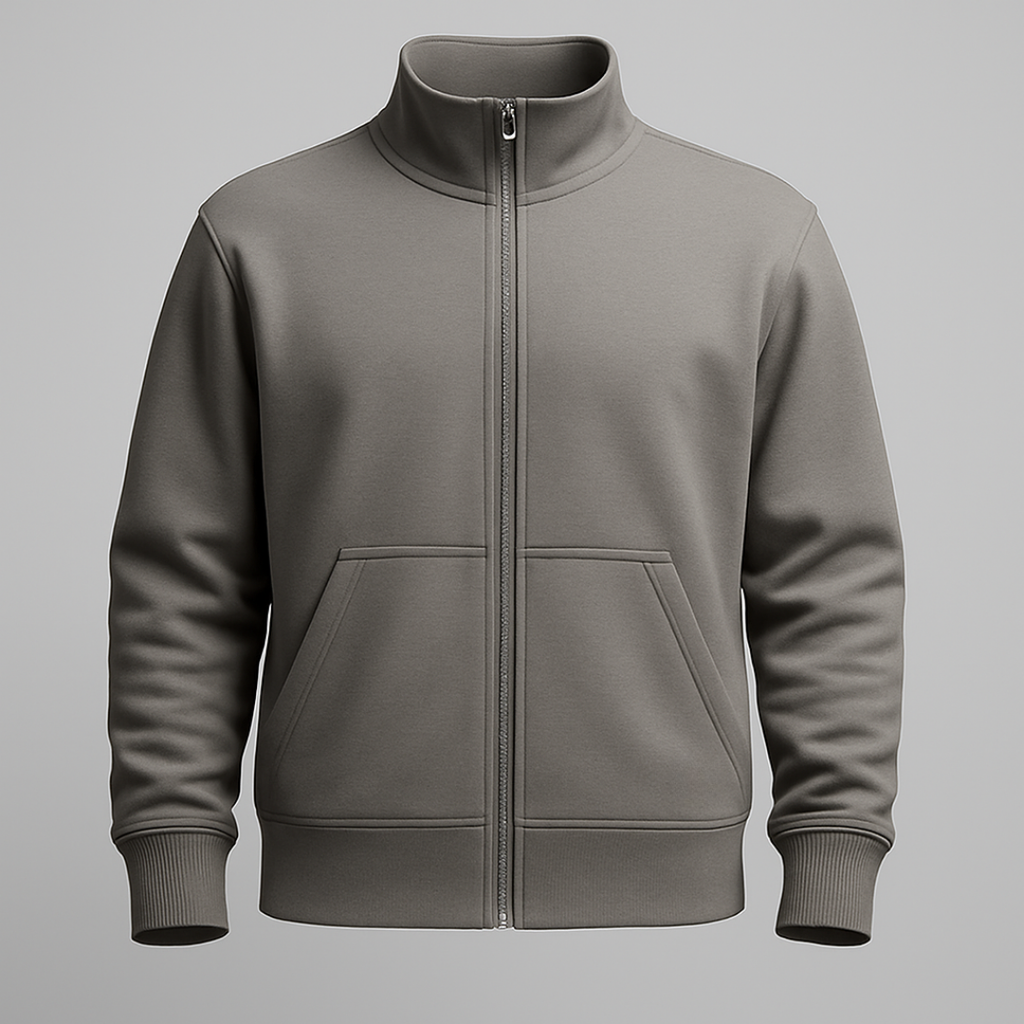 Chaqueta cuello alto cremallera