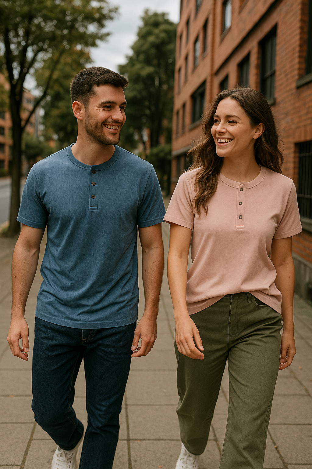 Camiseta Básica con Botones